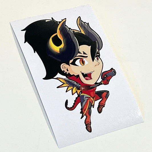 Demon Mercy - Sticker for laptop, car, or payload