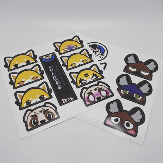 Cute Red Panda and Friends Peeker Stickers - Personalization Options Added!